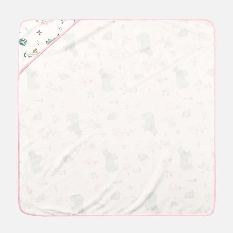 Bloom Hooded Blanket 30x30in. _ Bears and Flowers