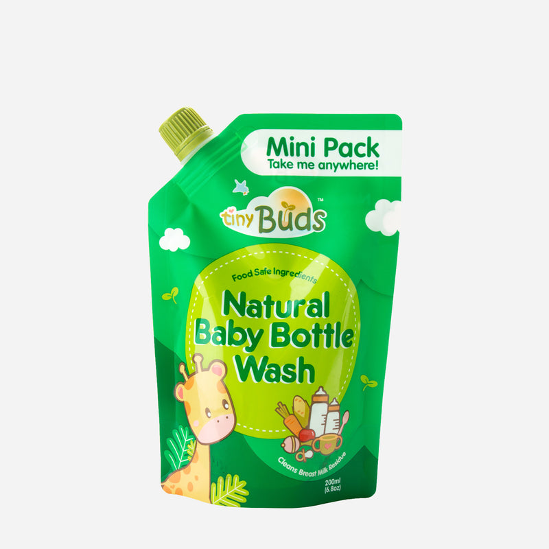 Tiny Buds Natural Baby Bottle Wash Mini Pack 200ml