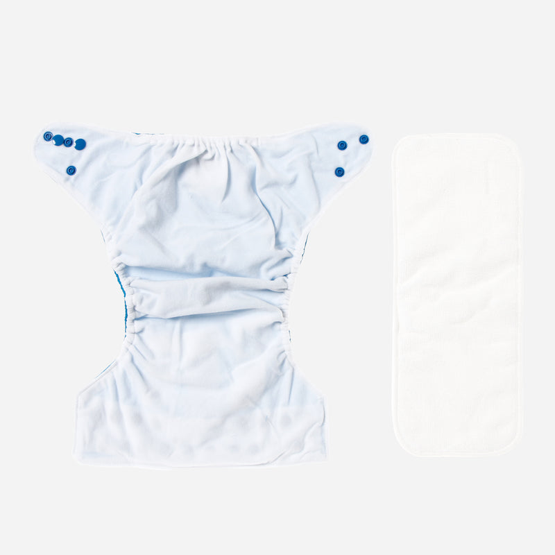 Belle & Coco Plain Cloth Diaper _ Blue