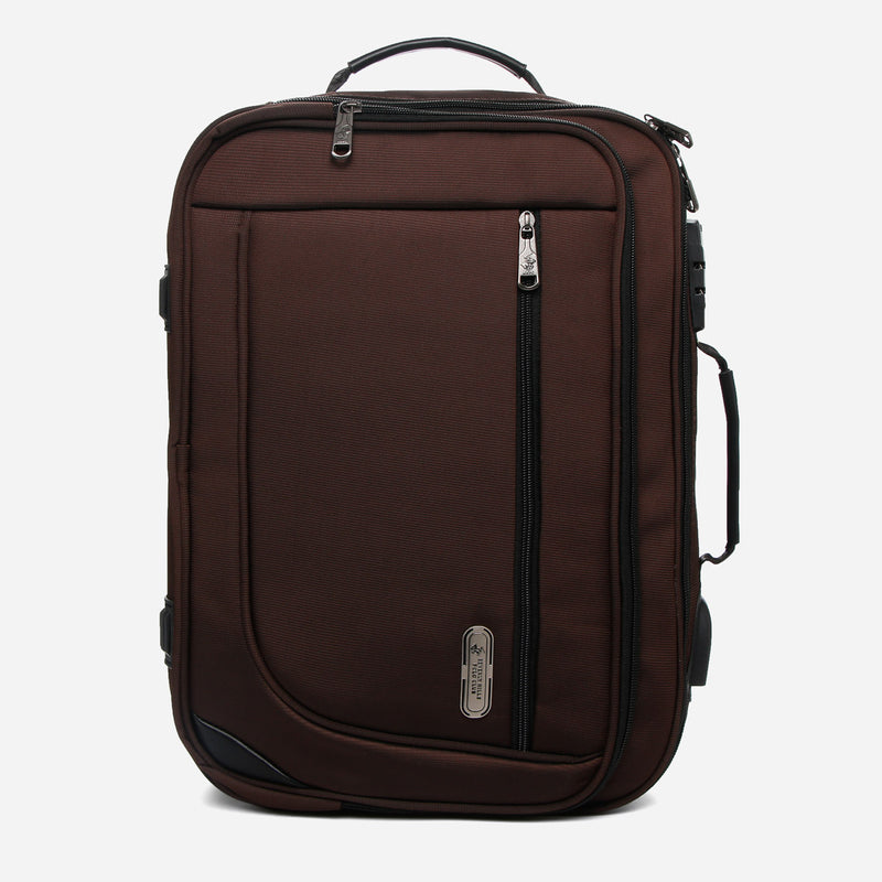 Beverly Hills 095 2-Way Laptop Bag and Backpack in Brown