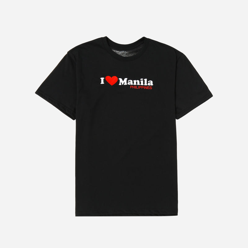 CLR TS/BLACK/L/NODIM KAMISA BY KULTURA I LOVE MANILA EMBROIDERED TEE