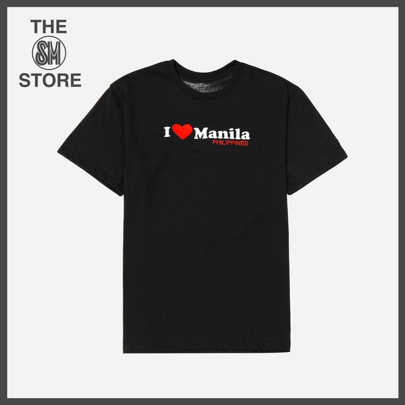 CLR TS/BLACK/L/NODIM KAMISA BY KULTURA I LOVE MANILA EMBROIDERED TEE