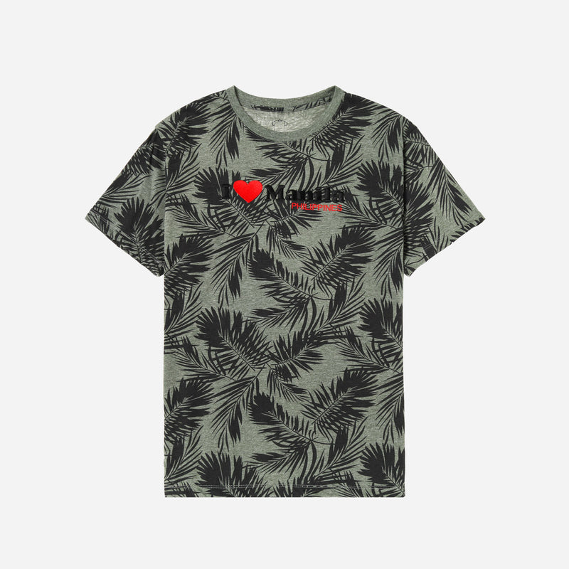 MENSCLRTSE/GREEN/L/NODIM KAMISA BY KULTURA I LOVE MANILA EMBROIDERED TEE