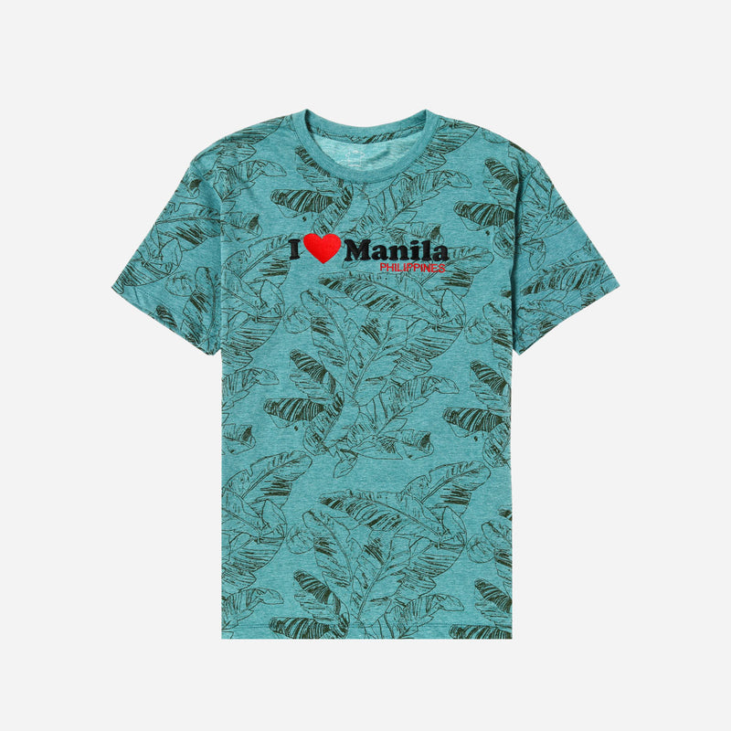 MENSCLRTSE/TEAL/L/NODIM KAMISA BY KULTURA I LOVE MANILA EMBROIDERED TEE