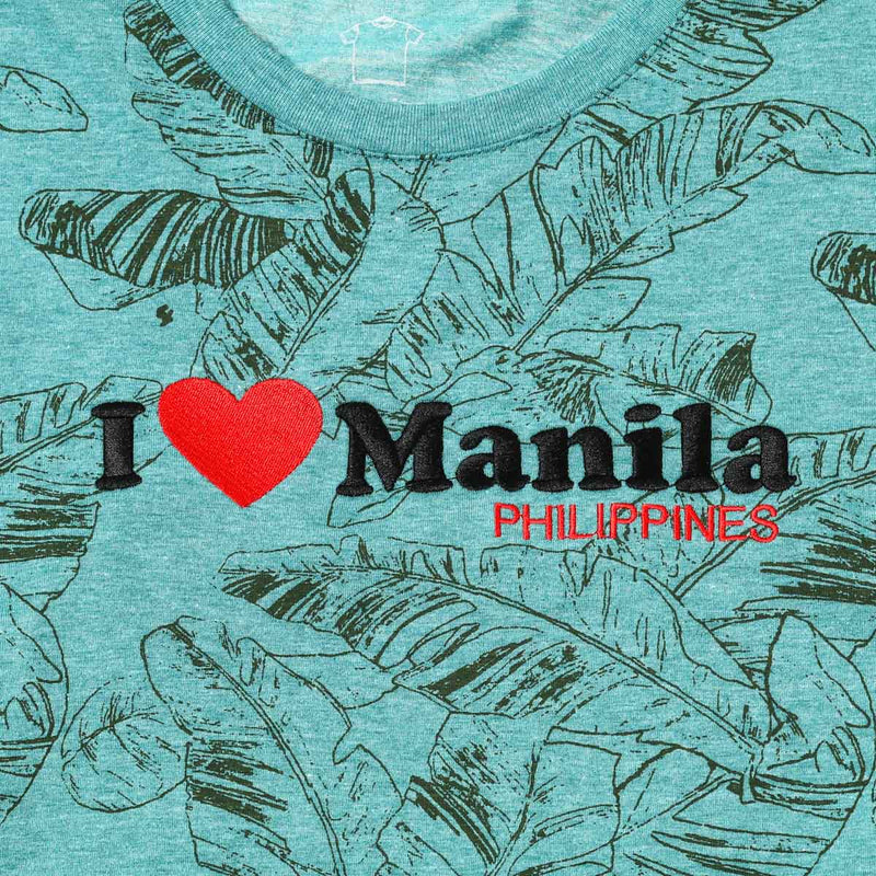 MENSCLRTSE/TEAL/L/NODIM KAMISA BY KULTURA I LOVE MANILA EMBROIDERED TEE