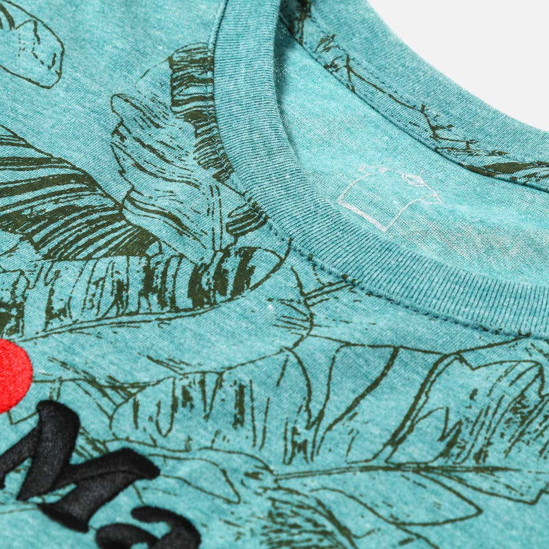 MENSCLRTSE/TEAL/L/NODIM KAMISA BY KULTURA I LOVE MANILA EMBROIDERED TEE