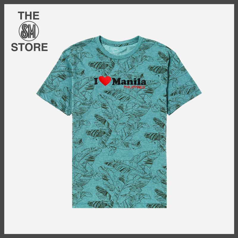 MENSCLRTSE/TEAL/L/NODIM KAMISA BY KULTURA I LOVE MANILA EMBROIDERED TEE