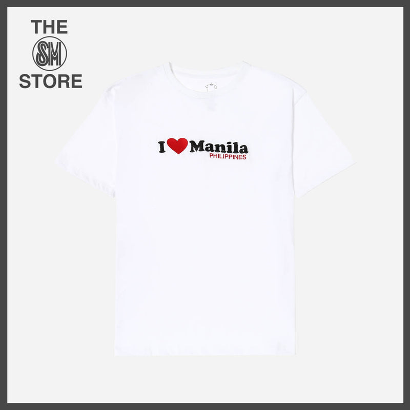 MENSCLRTSE/WHITE/L/NODIM KAMISA BY KULTURA I LOVE MANILA EMBROIDERED TEE