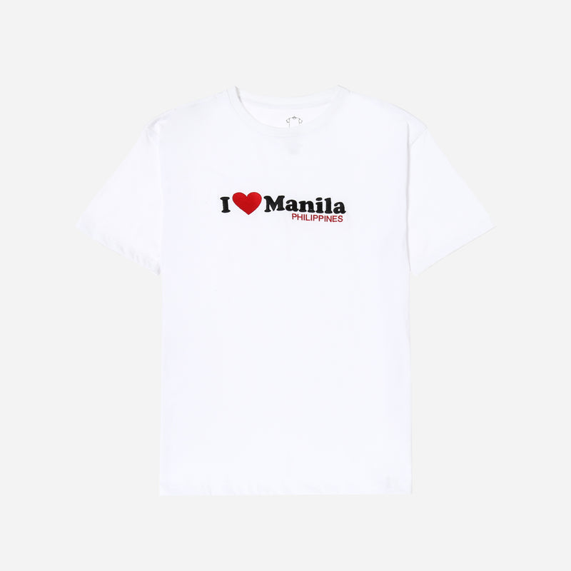 MENSCLRTSE/WHITE/L/NODIM KAMISA BY KULTURA I LOVE MANILA EMBROIDERED TEE