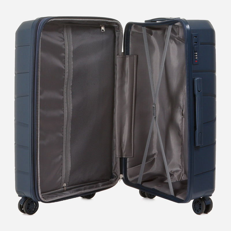 Travel Basic KX TB Giana 24-Inch Hard Case Luggage in Navy Blue