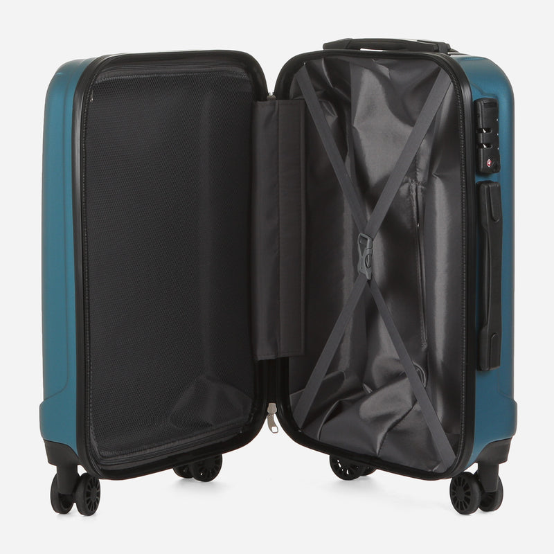 Travel Basic KX TB Gwen 20-Inch Hard Case Luggage in Teal Blue