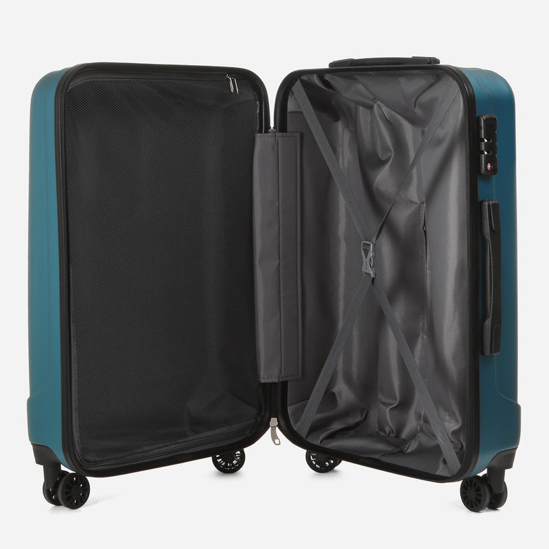 Travel Basic KX TB Gwen 24-Inch Hard Case Luggage in Teal Blue