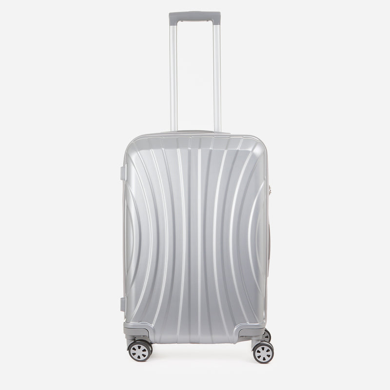 Travel Basic KX TB Dolly 24-Inch Hard Case Luggage in Silver