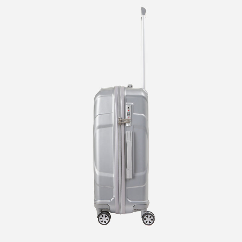 Travel Basic KX TB Dolly 24-Inch Hard Case Luggage in Silver