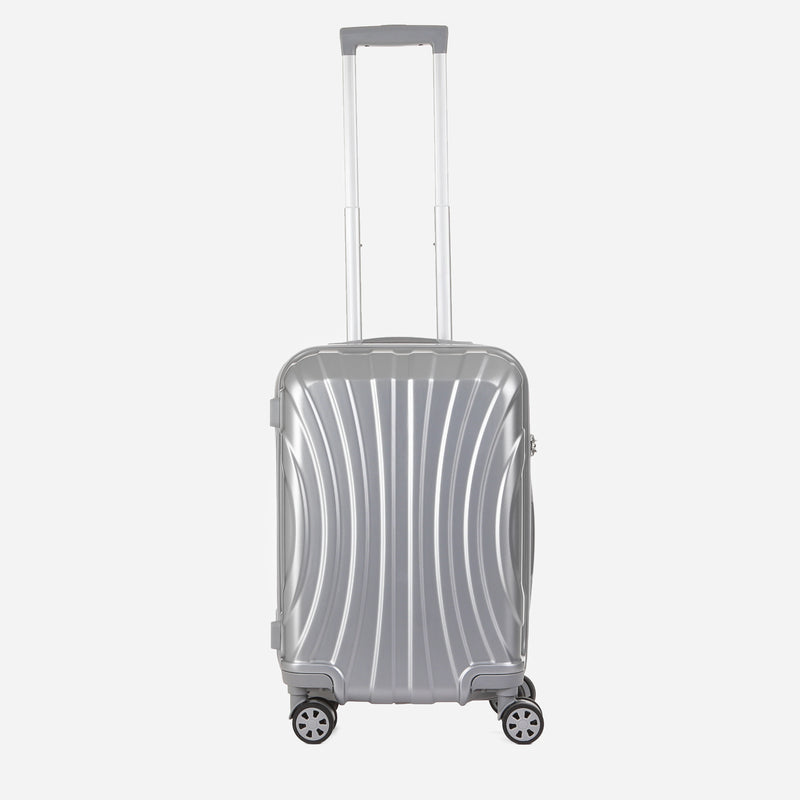 Travel Basic KX TB Dolly 20-Inch Hard Case Luggage in Silver