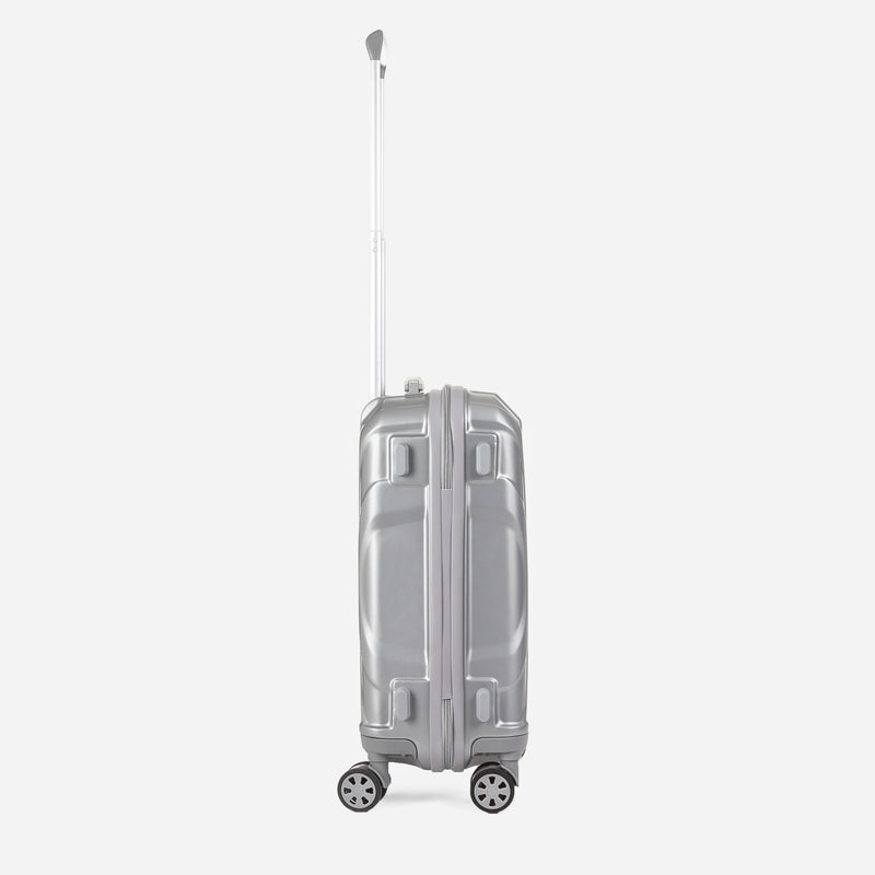 Travel Basic KX TB Dolly 20-Inch Hard Case Luggage in Silver