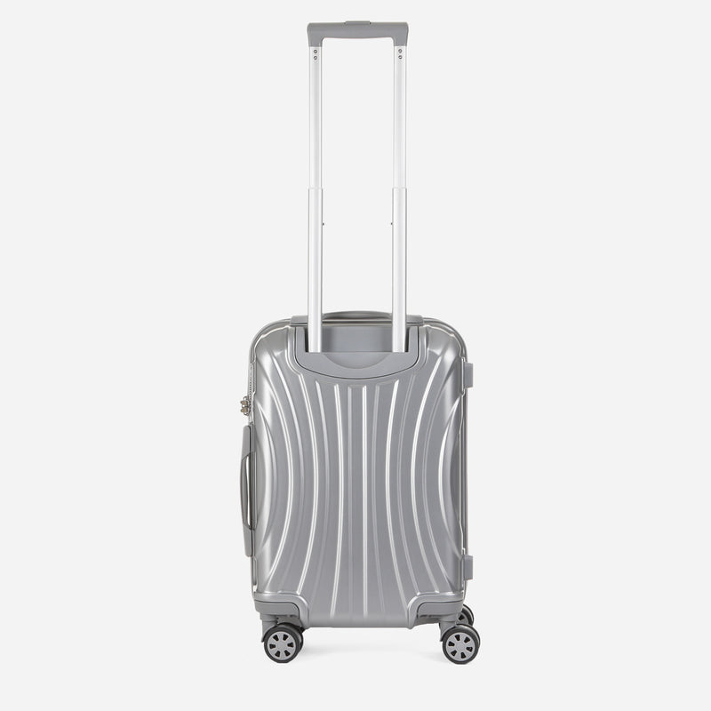 Travel Basic KX TB Dolly 20-Inch Hard Case Luggage in Silver