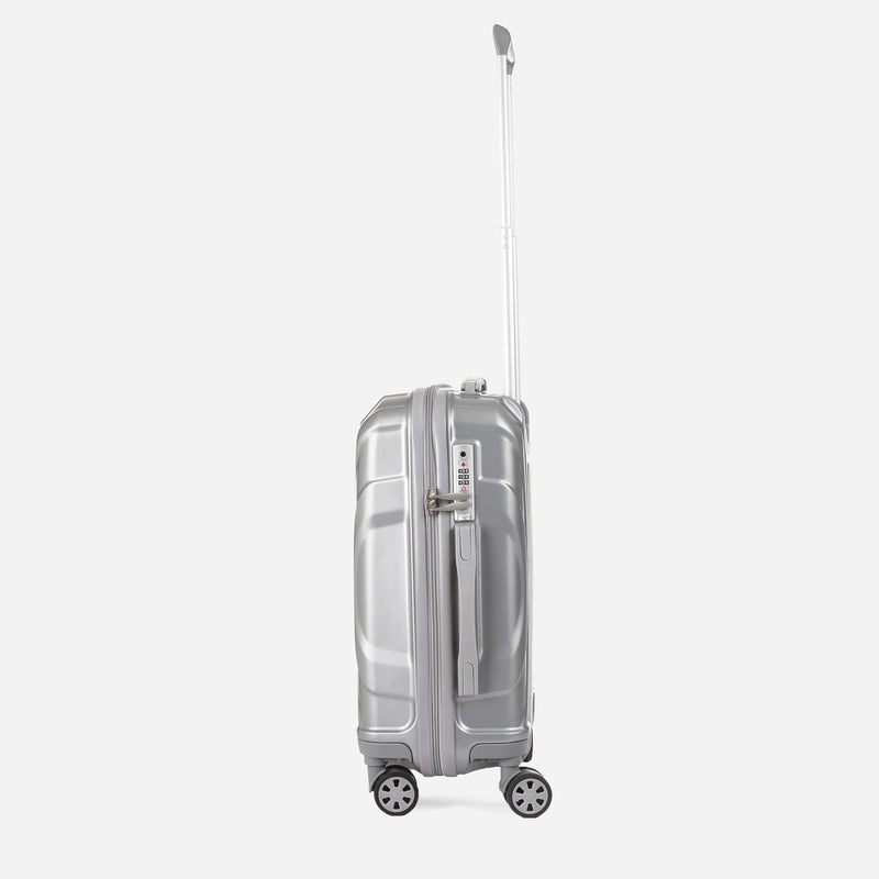 Travel Basic KX TB Dolly 20-Inch Hard Case Luggage in Silver