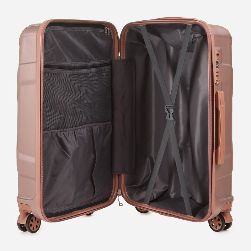 Travel Basic KX TB Dolly 28-Inch Hard Case Luggage in Rose Gold