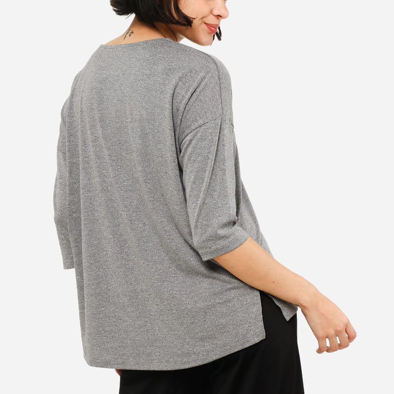 SmartBuy Ladies_ Free Size V-Neck Top in Gray