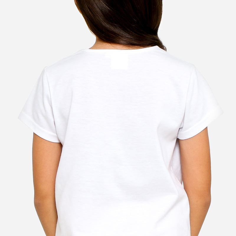 SmartBuy Girls_ Hello Unicorn Graphic Tee in White