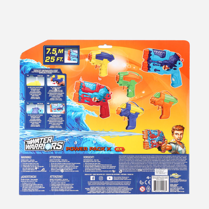 Toy Kingdom 6-Pack Water Warriors Power Pack X Water Blaster