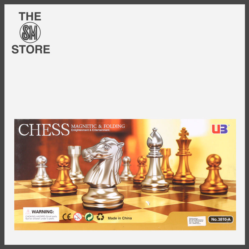 Toy Kingdom Gold and Silver Magnetic and Folding Chess _ Small