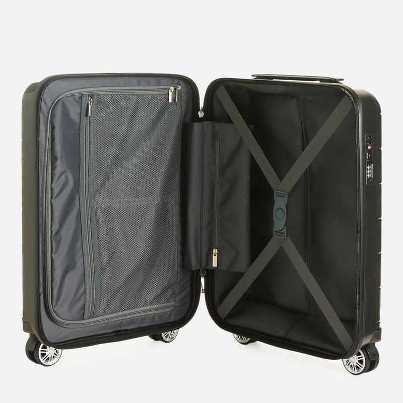 Travel Basic Cross 20-Inch Hard Case Luggage in Black