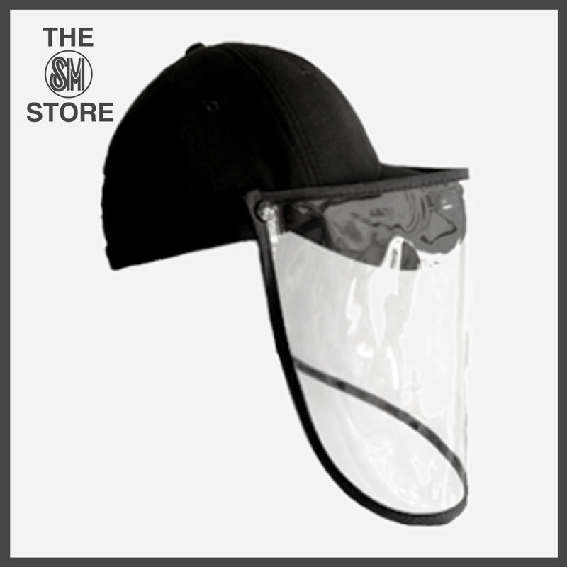 SM Accessories Adults_ Cap with Face Shield _ Black