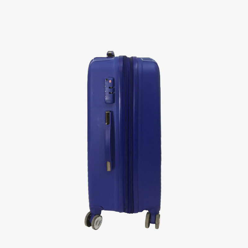 Travel Basic Flint 20-Inch Hard Case Luggage in Navy Blue