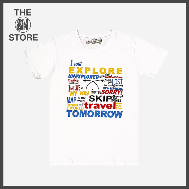 SmartBuy Men_s Size Medium Explore Tee in White