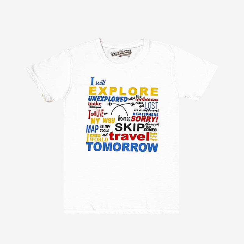 SmartBuy Men_s Size Medium Explore Tee in White