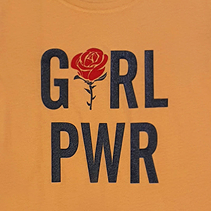 SmartBuy Girls Teens_ Size Large Girl PWR Statement Tee in Orange