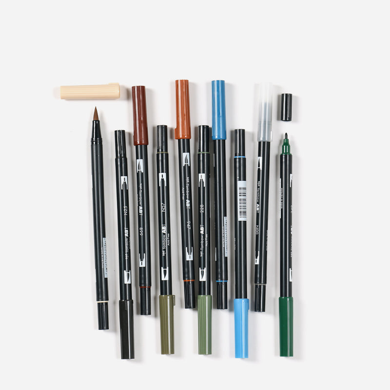 Tombow Landscape Dual Brush Pen Set of 10