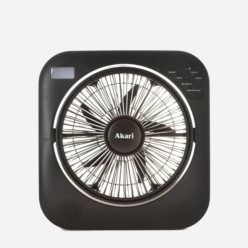 Akari Rechargeable 12in. Bluetooth Box Fan ARBF-5513MB