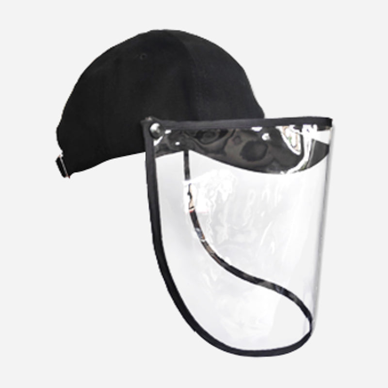 SM Accessories Adults_ Bull Cap with Face Shield _ Black