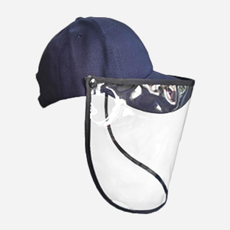 SM Accessories Adults_ Bull Cap with Face Shield _ Navy Blue