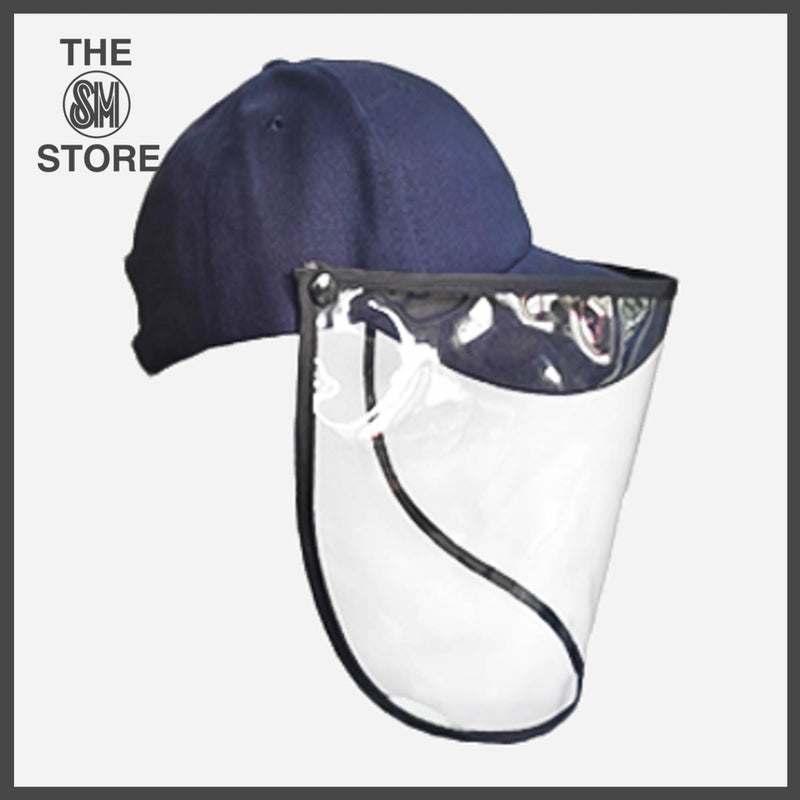 SM Accessories Adults_ Bull Cap with Face Shield _ Navy Blue