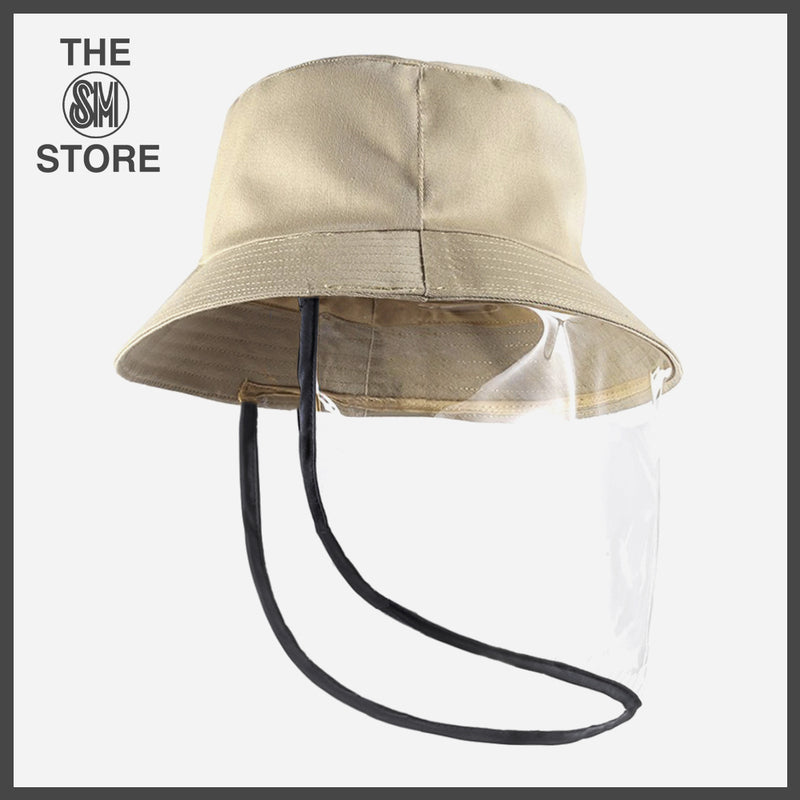 SM Accessories Adults_ Bucket Hat with Face Shield _ Beige