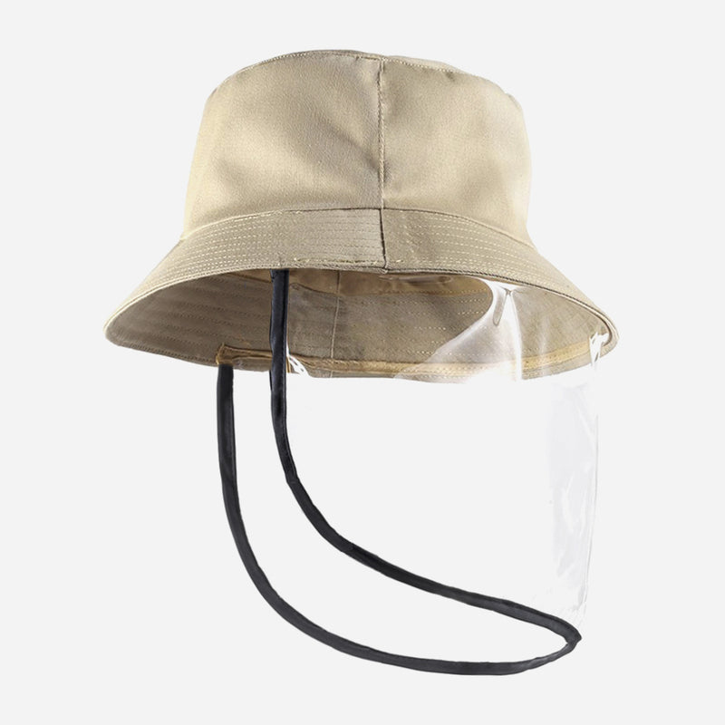 SM Accessories Adults_ Bucket Hat with Face Shield _ Beige