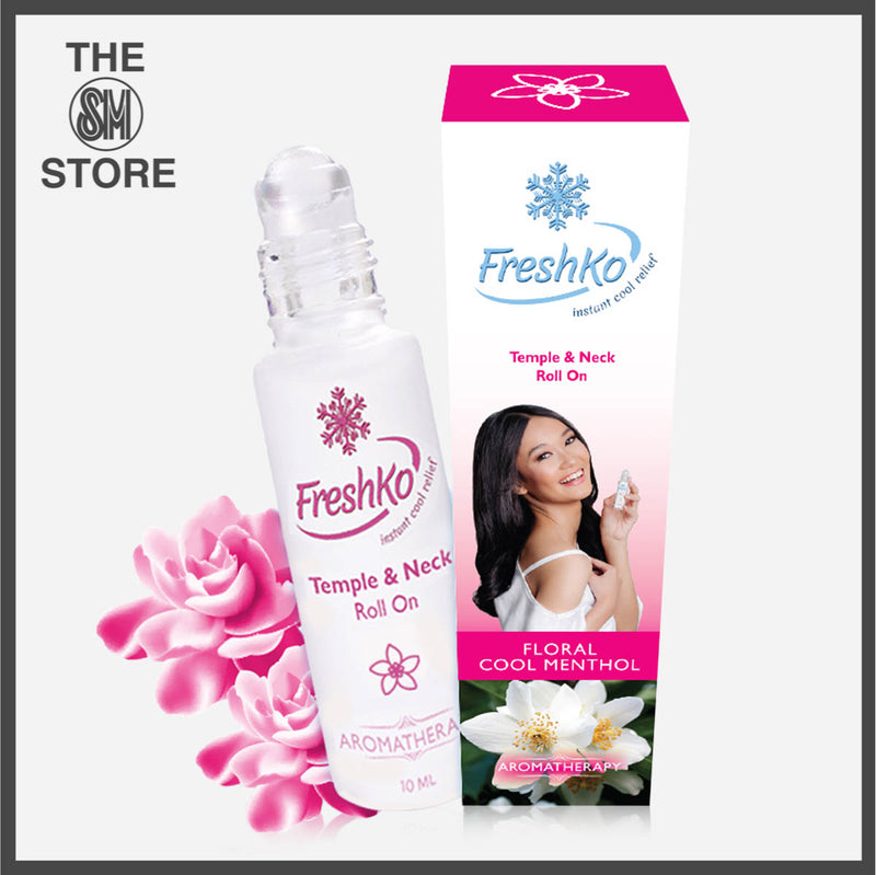 FreshKo Temple and Neck Roll On Aromatherapy 10ml _ Floral Cool Menthol