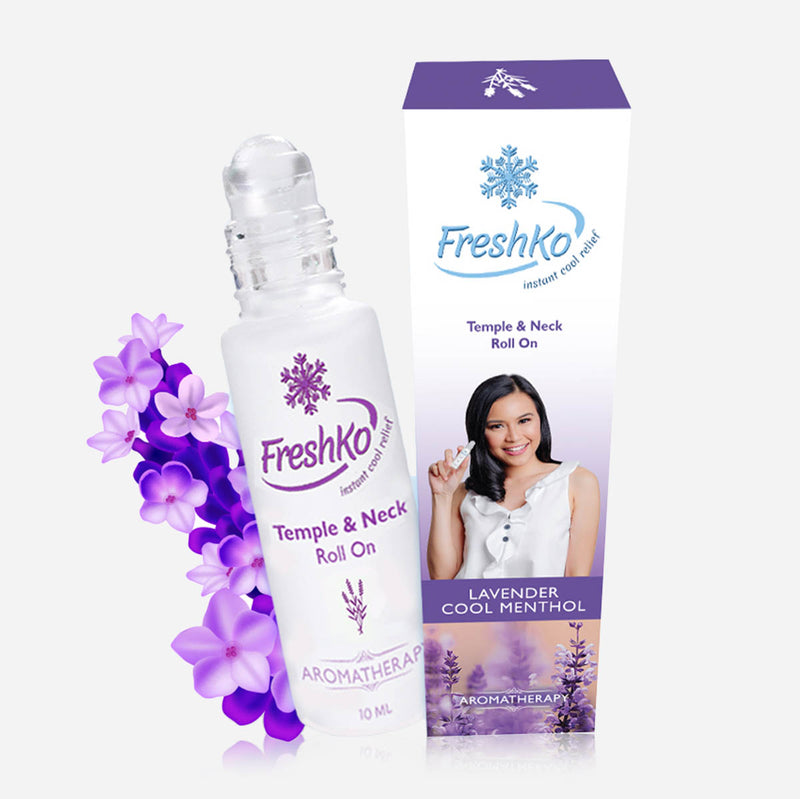 FreshKo Temple and Neck Roll On Aromatherapy 10ml _ Lavender and Cool Menthol