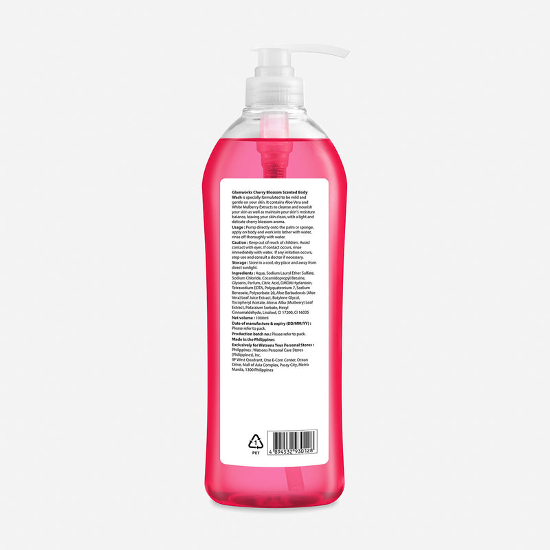 Glamworks Buy 1 Take 1 Bath and Body Essentials Cherry Blossom Scented Body Wash 1L