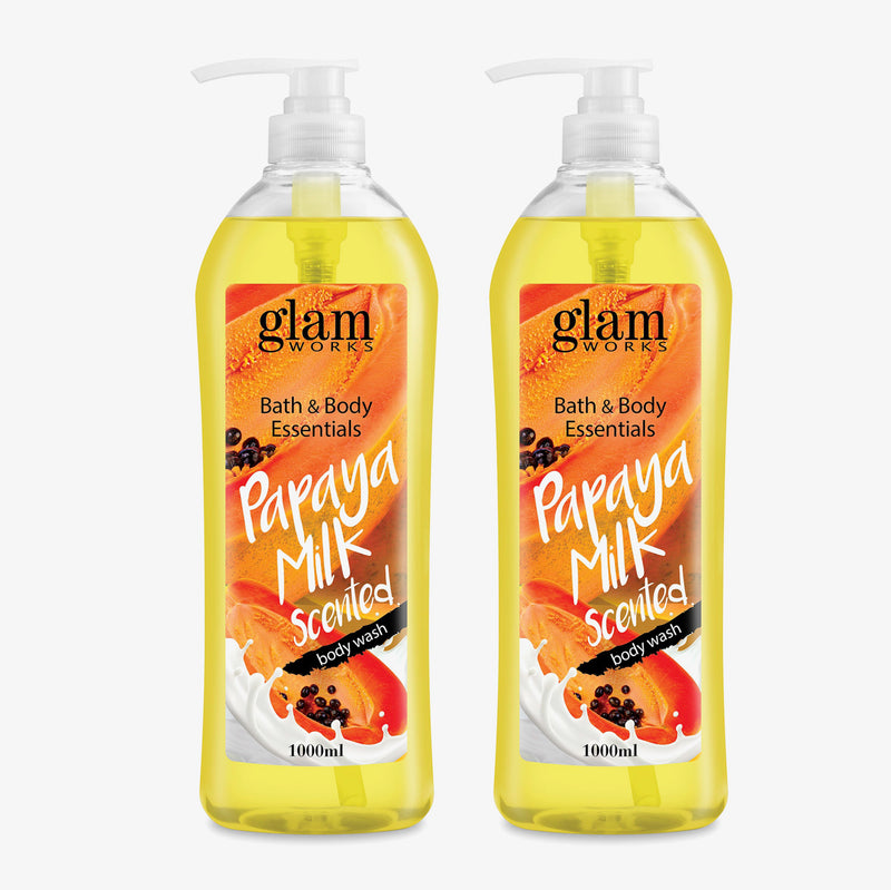 Glamworks Buy 1 Take 1 Bath and Body Essentials Papaya Milk Scented Body Wash 1L