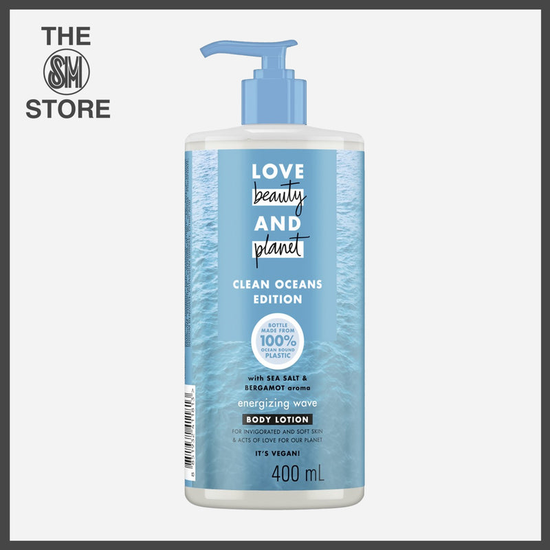 Love Beauty and Planet Energizing Wave Body Lotion with Sea Salt and Bergamot Aroma 400ml