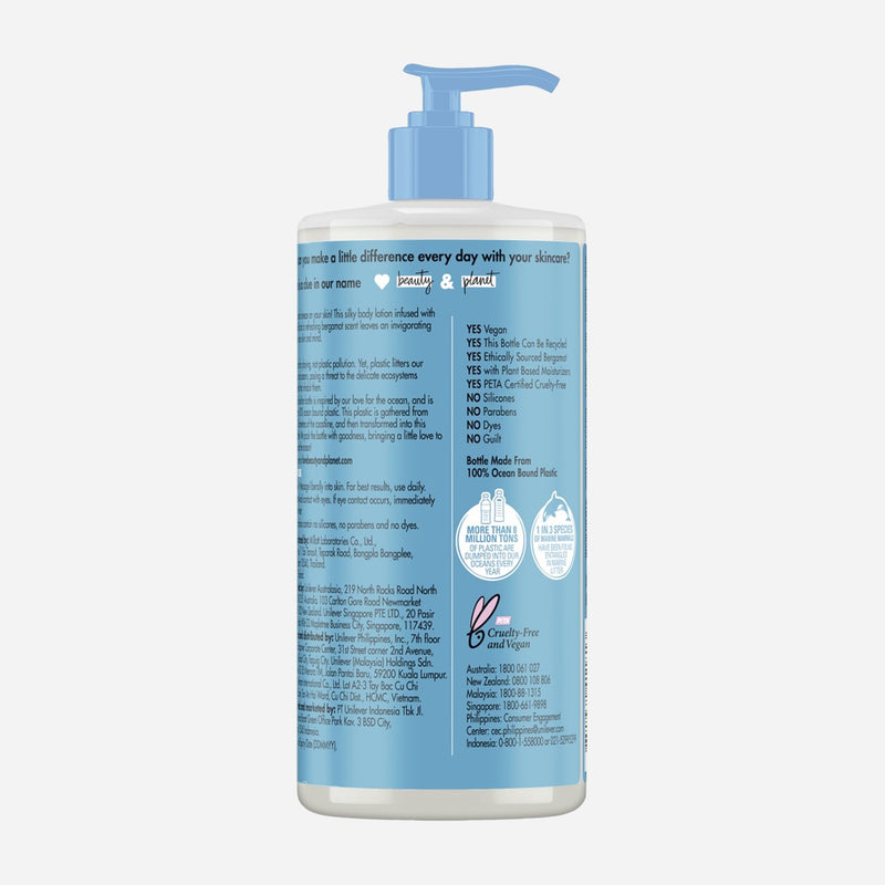 Love Beauty and Planet Energizing Wave Body Lotion with Sea Salt and Bergamot Aroma 400ml