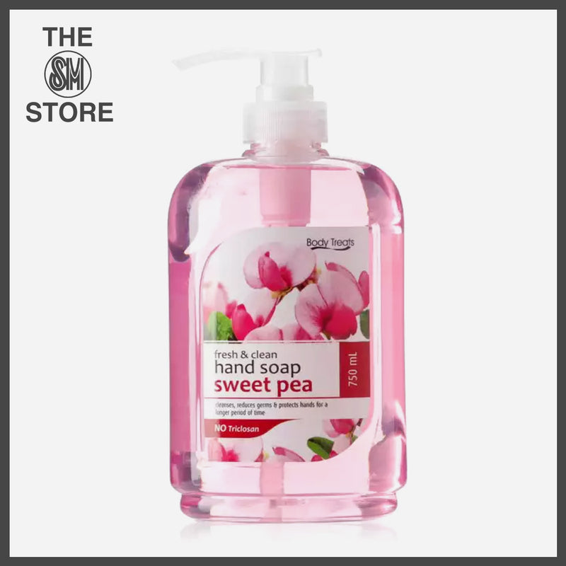 Body Treats Fresh and Clean Sweet Pea Hand Soap 750ml