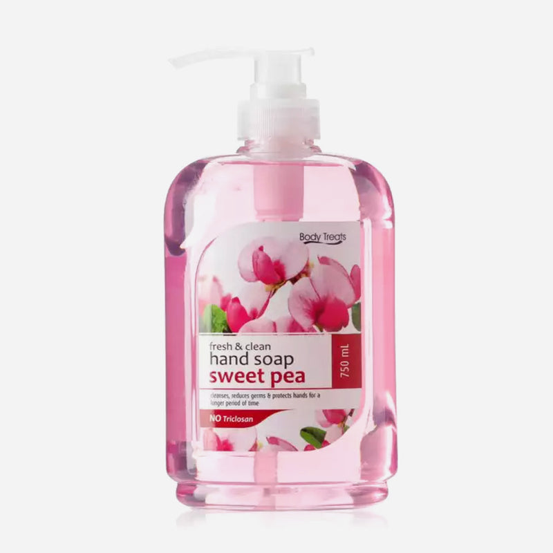 Body Treats Fresh and Clean Sweet Pea Hand Soap 750ml