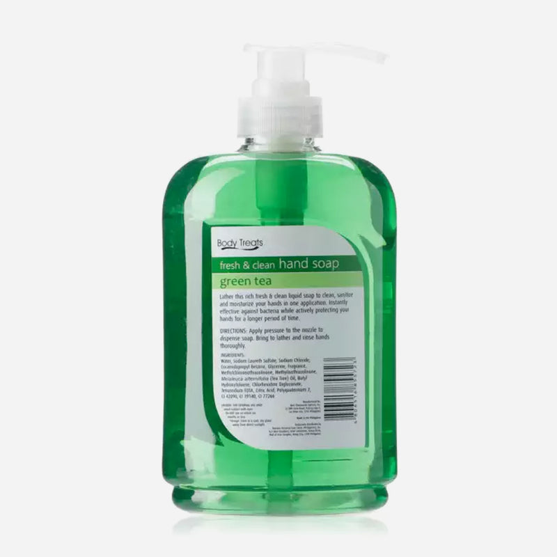 Body Treats Fresh and Clean Green Tea Hand Soap 750ml