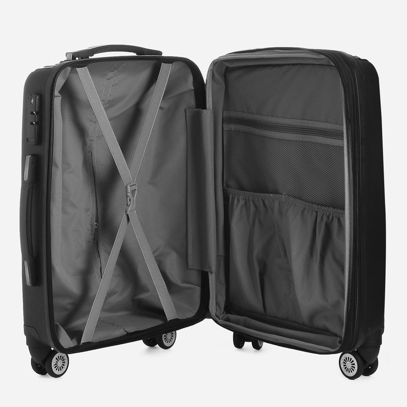 Travel Basic Flint 20-Inch Hard Case Luggage in Black